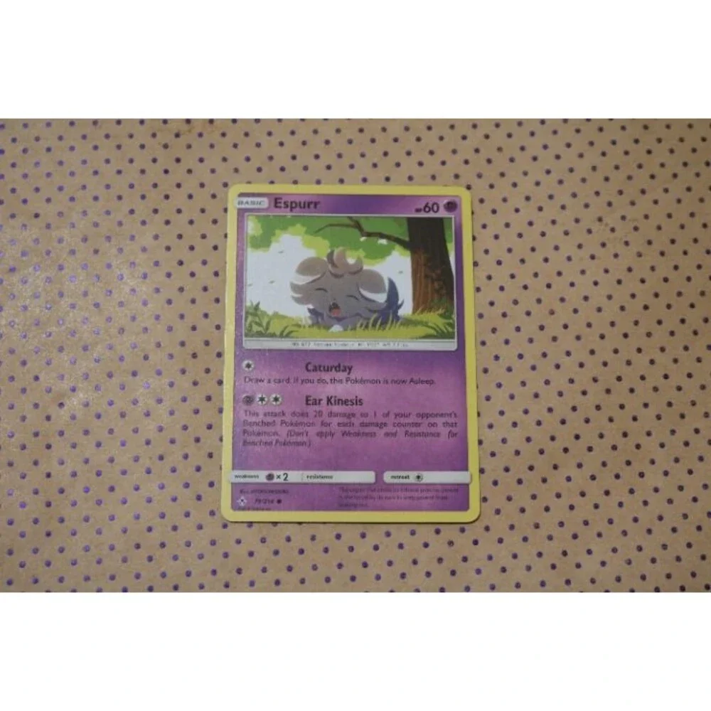 pokemon espurr card - (42) The item available is listed in the Title Espurr 79/214 Pokemon Card (2019)